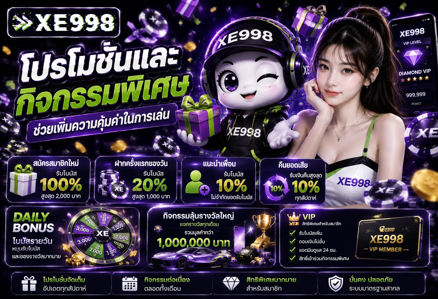 XE998 สล็อตออนไลน์ เกมใหม่อัปเดตตลอดเวลา